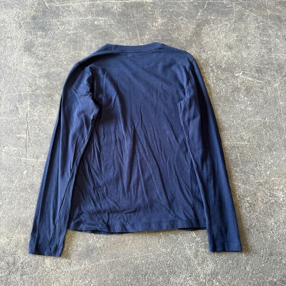 Nike Sportswear Shirt Mens S Blue Long Sleeve Athleisure Spell Out Logo - Picture 4 of 9